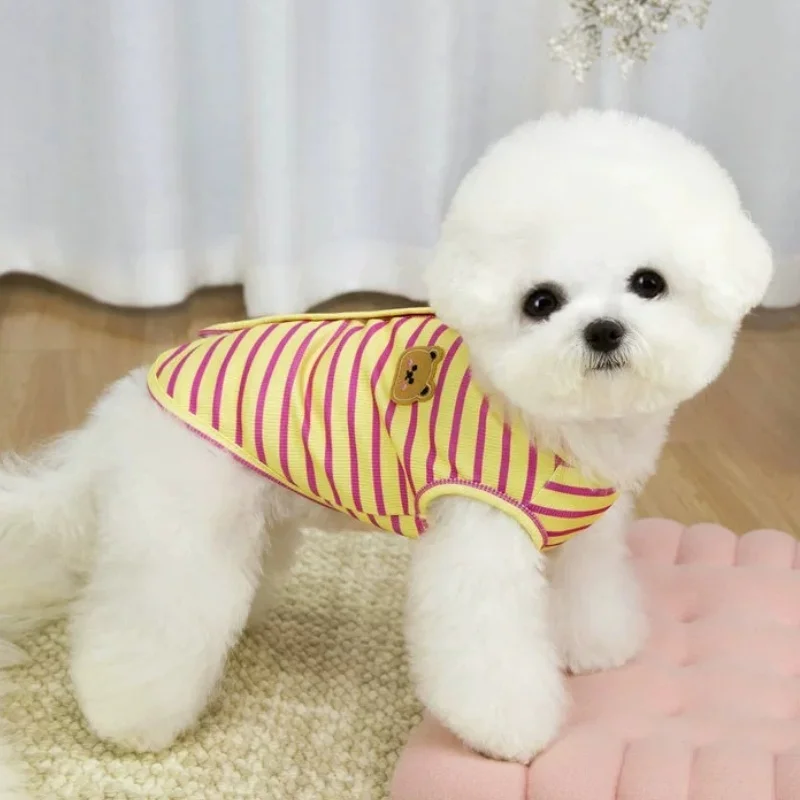 Chaleco estampado de oso para perro – Ropa de verano para Bichón - imagen 4