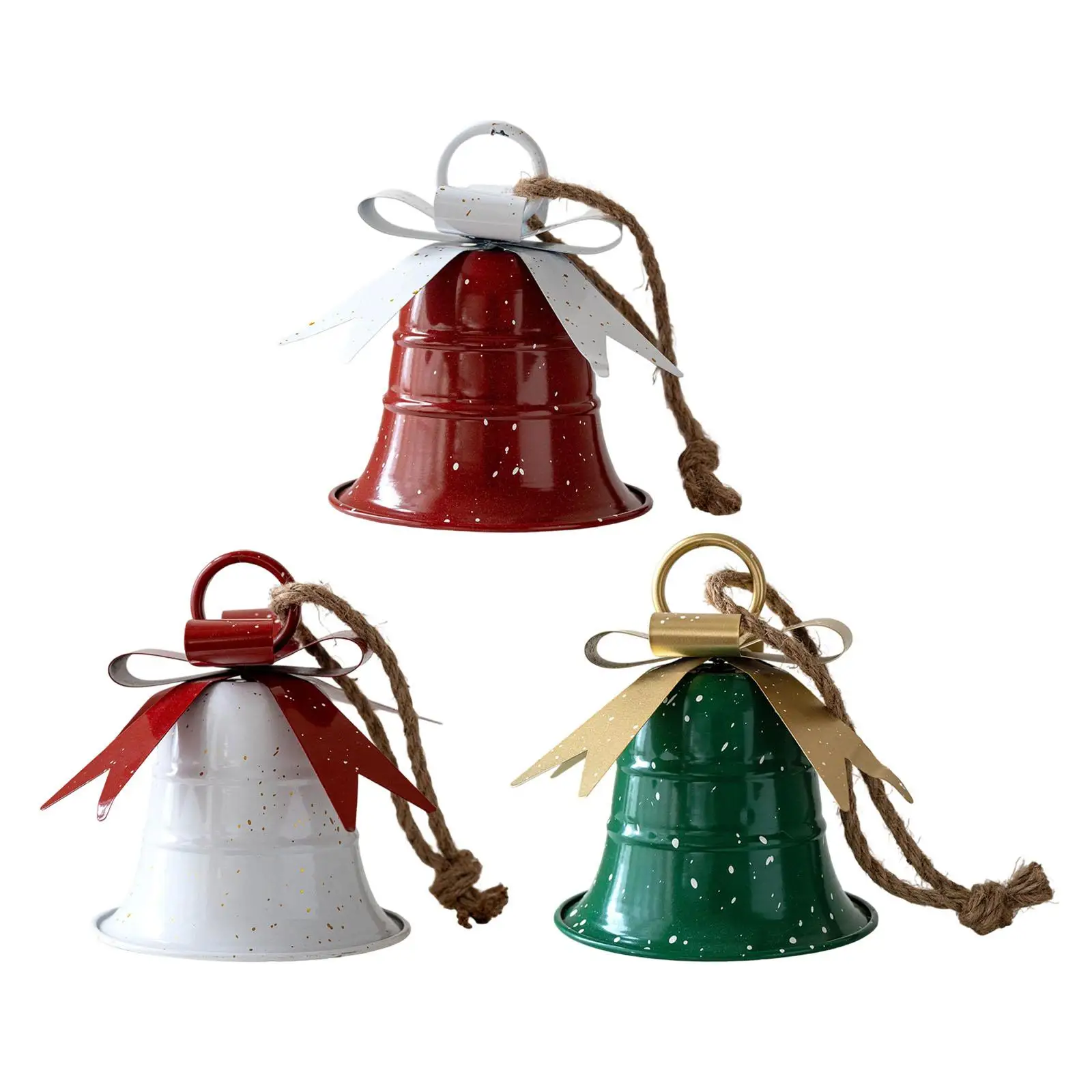 Adorno de campana de Navidad, colgante rústico Retro, decoración de Navidad, decoración de árbol de Navidad para el hogar, ventana, puerta, vacaciones interiores - imagen 2