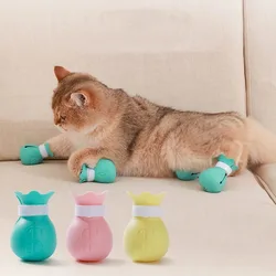 Protector de patas de silicona para gatos – Antiarañazos para baño y aseo
