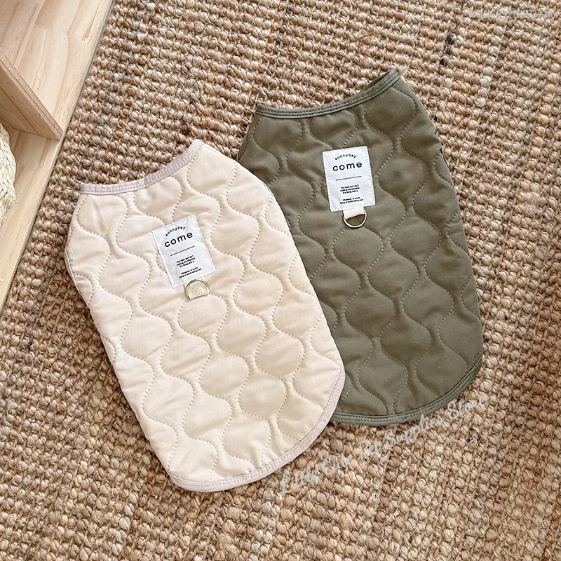 Abrigo de algodón de cuatro patas de Color sólido para perros, ropa cálida para perros, camisa con botones de peluche de invierno, hermoso abrigo que el oso - imagen 4