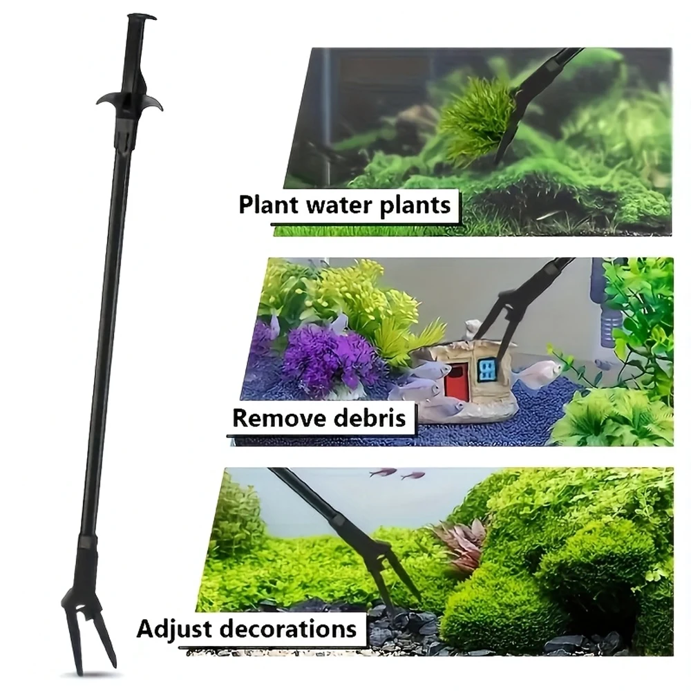 Podadora de plantas acuáticas ergonómica con mango largo para acuarios - imagen 3