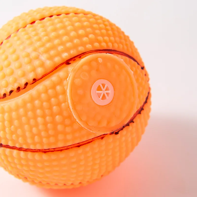 Juguete para masticar con pelota chirriante para perros, pelota de entrenamiento interactiva para cachorros y gatos, divertido diseño de baloncesto para rechinar y jugar con los dientes - imagen 2