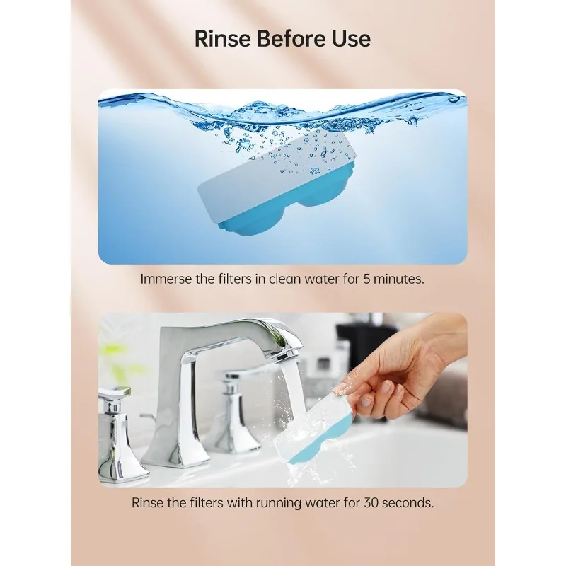 6 filtros y esponjas de repuesto para agua potable para mascotas de acero inoxidable con pilas de 108 Oz/3,2 L - imagen 5