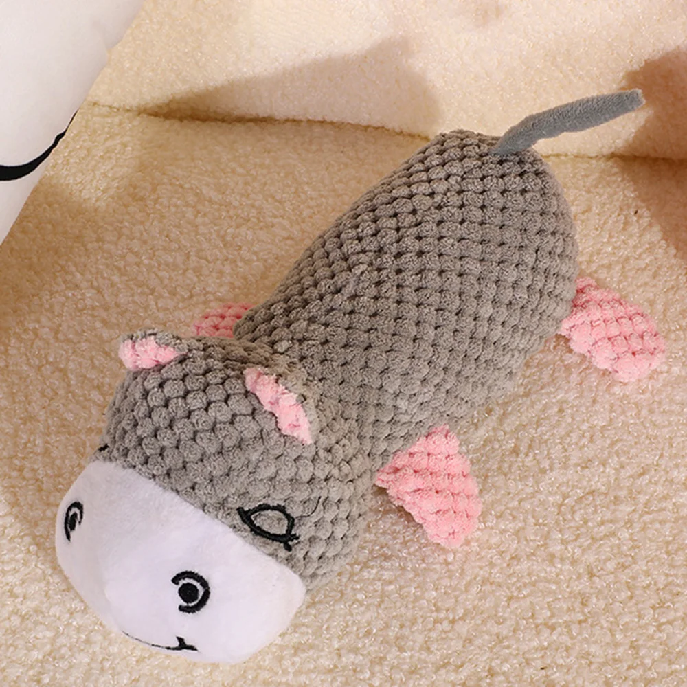 Juguete chirriante de peluche para masticar para perros, bonito forma de animal PEQUEÑO, duradero para la dentición, limpieza de dientes, juguete interactivo para mascotas para perros y cachorros - imagen 4