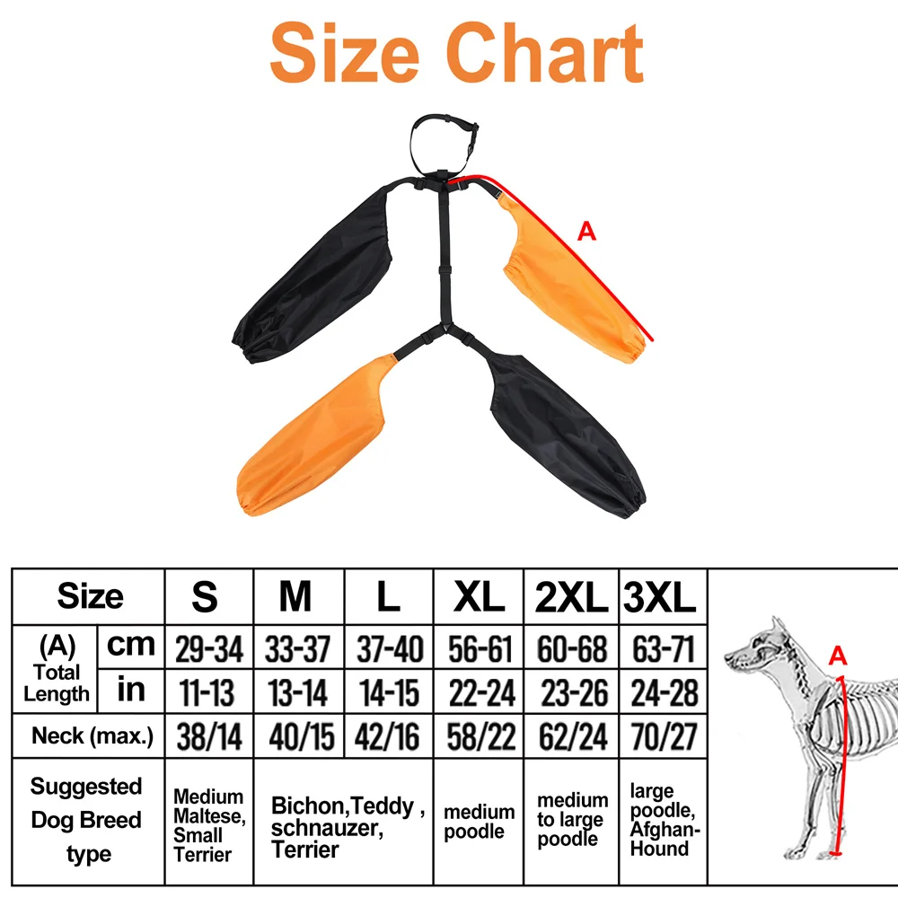 Mallas impermeables para perros, pantalones protectores de piernas ajustables para perros, pelo largo, pantalones para perros a prueba de agua y suciedad, evita orinar - imagen 2