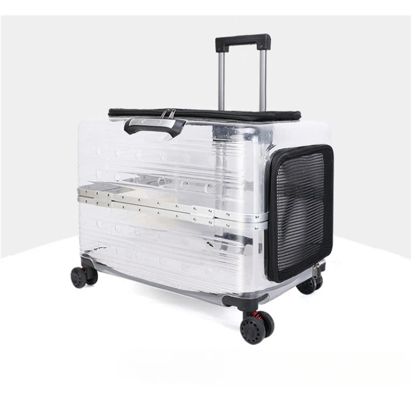 Maleta con ruedas para mascotas de viaje, bolsa de transporte, transportines y cochecitos, expansiones para caminar, accesorios para gatos, mochila para mascotas, producto de viaje - imagen 5