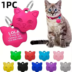 Placa de identificación personalizada para gatos y perros con teléfono