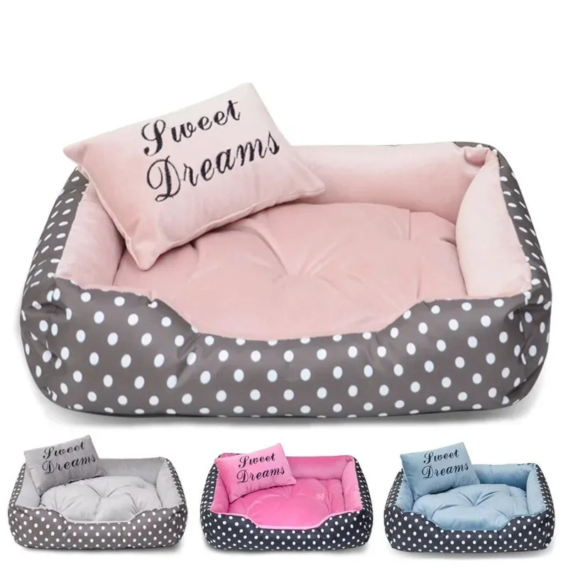 Cama de felpa para perros grandes, ropa de cama cálida para invierno, accesorios esponjosos, Perrera de razas pequeñas, sofá mediano, suministros para mascotas, camas para gatos - imagen 2