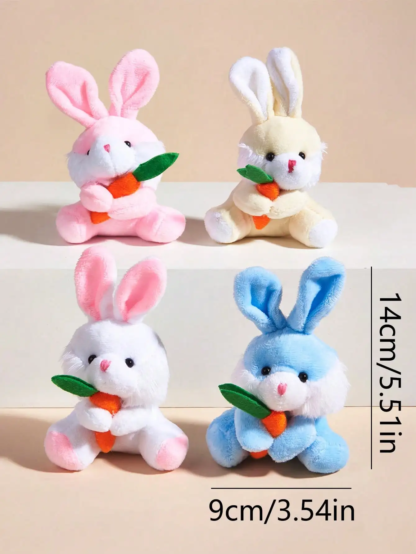 1 conejo de peluche de mascota de dibujos animados de la serie Pascua con rábano para interacción y juego de mascotas - imagen 5