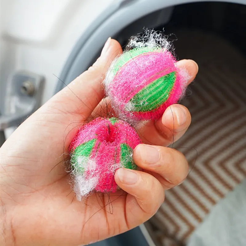 Removedor de pelo de gato, bola reutilizable, pegatina de lana, recogedor de pelusa de piel para mascotas, Bola de lavandería de nailon, bolas adhesivas para pelo de mascotas, filtro para lavadora - imagen 3
