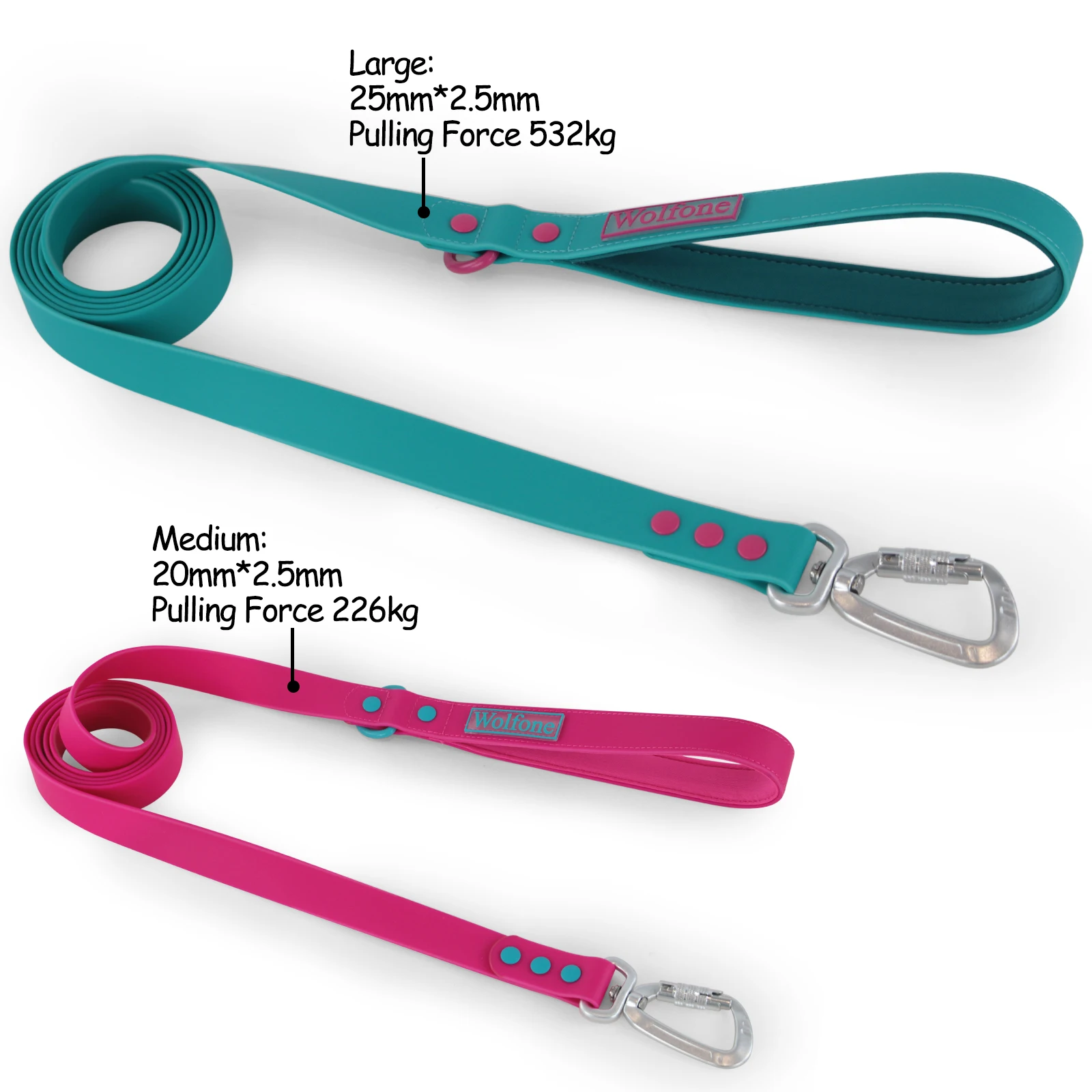 Soporte para bolsa de excrementos de perro, correa de generación, longitud media ajustable de dos piezas, bolsas para caminar, hoja de plomo - imagen 2