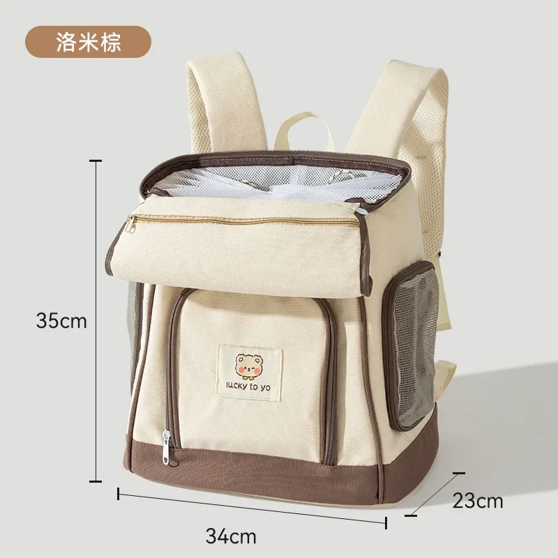 Nueva mochila transpirable para gatos, mochila para gatitos, perros pequeños, bolsa de pecho para salir, mochila portátil, transportador de mascotas - imagen 5