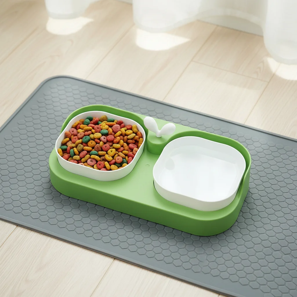 Cuenco doble antideslizante para perros - alimentador de agua y comida