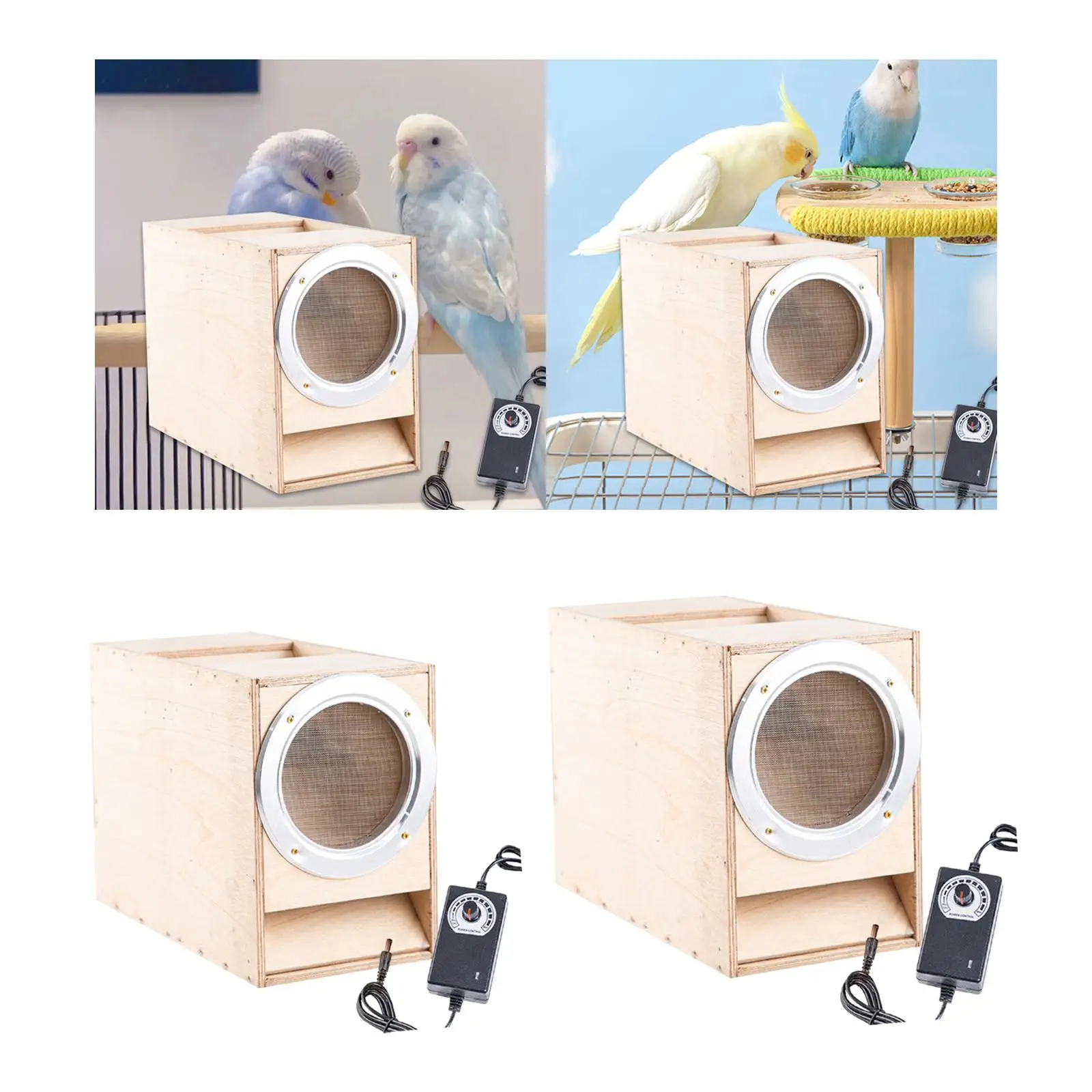 Bird Food Blowing Machine Grain Cleaning Thrower Lightweight Wind Sheller DIY Wooden Assembly Box for Park Household Backyard