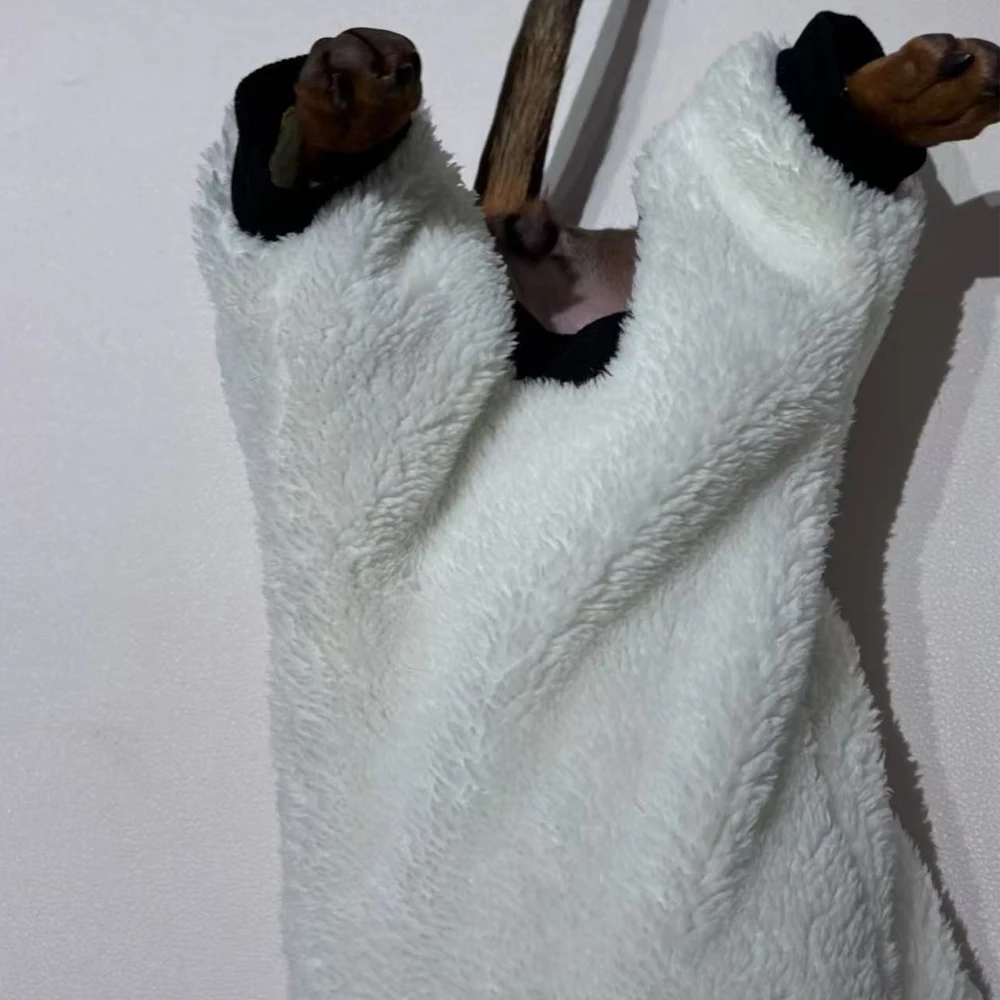 Ropa de invierno para perros salchicha - Mono felpa suave - imagen 5