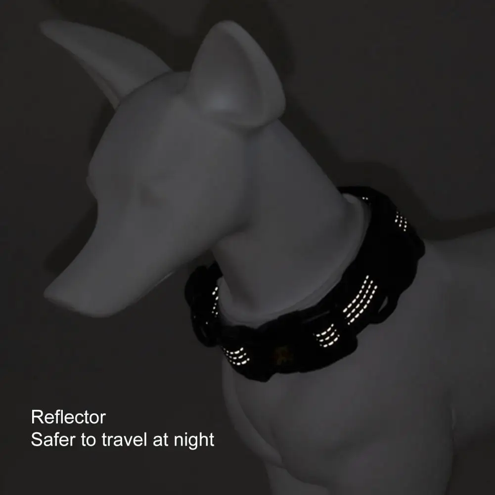 Collar reflectante para perro y gato, Collar de seguimiento con soporte AirTag, duradero, ajustable, seguro, suministro de animales para mascotas - imagen 3
