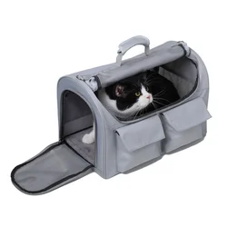 Bolsa transportadora transpirable para perros – Plegable con cojín