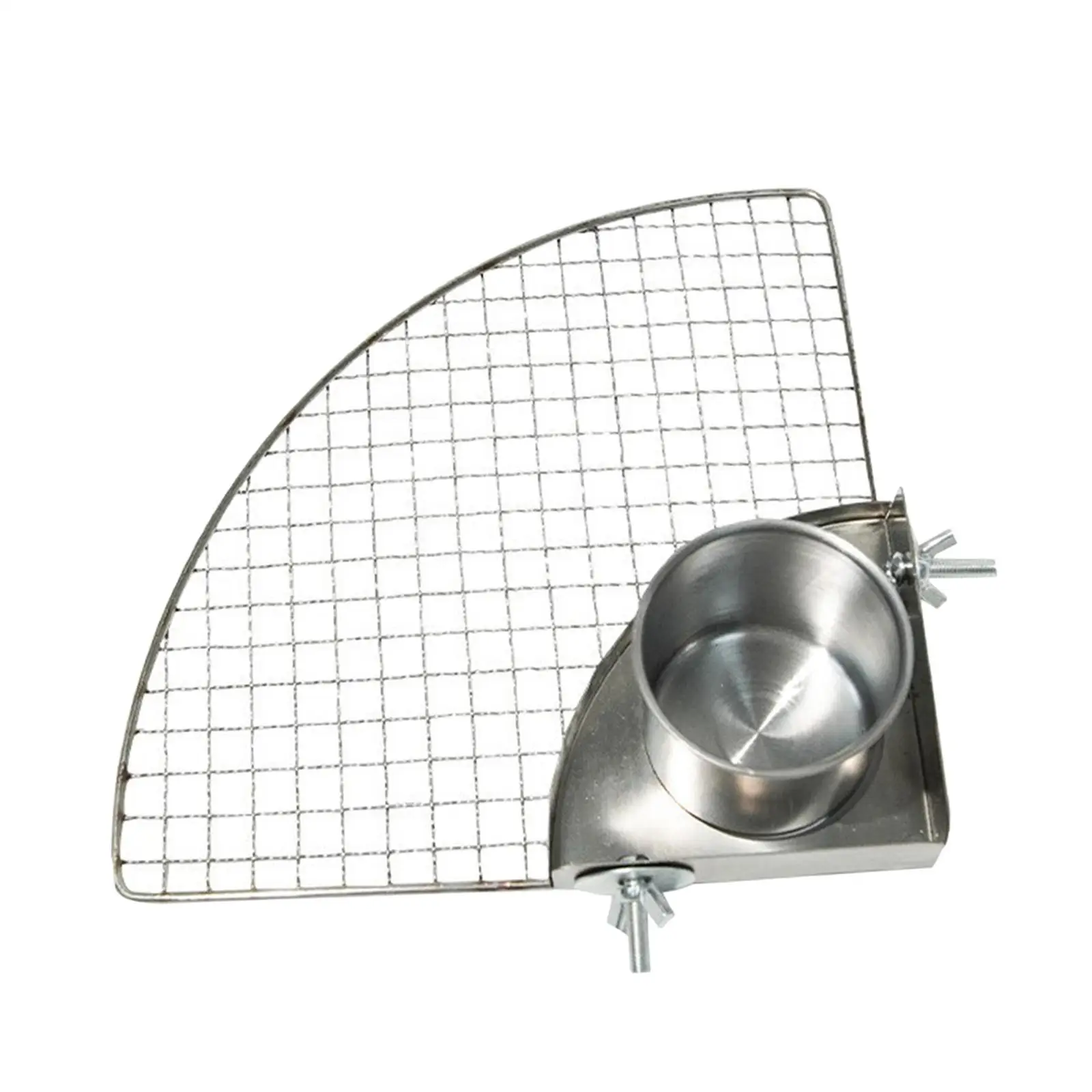 Jaula comedero para pájaros, instalación práctica y resistente, copa triangular para Coop de Chinchilla