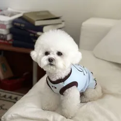 Camiseta de tirantes con oso bordado para gatos y perros pequeños