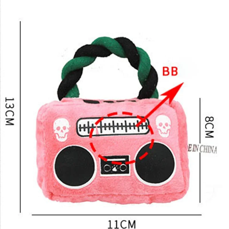 Perro cachorro cable Radio juguetes para mascotas suministros para mascotas mascotas juguete para masticar forma chirrido limpieza para perros pequeños medianos accesorios entrenamiento felpa - imagen 4