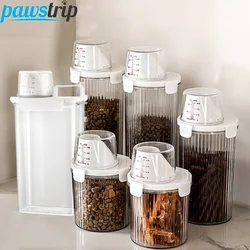 Tarro hermético para alimentos de perros con taza medidora