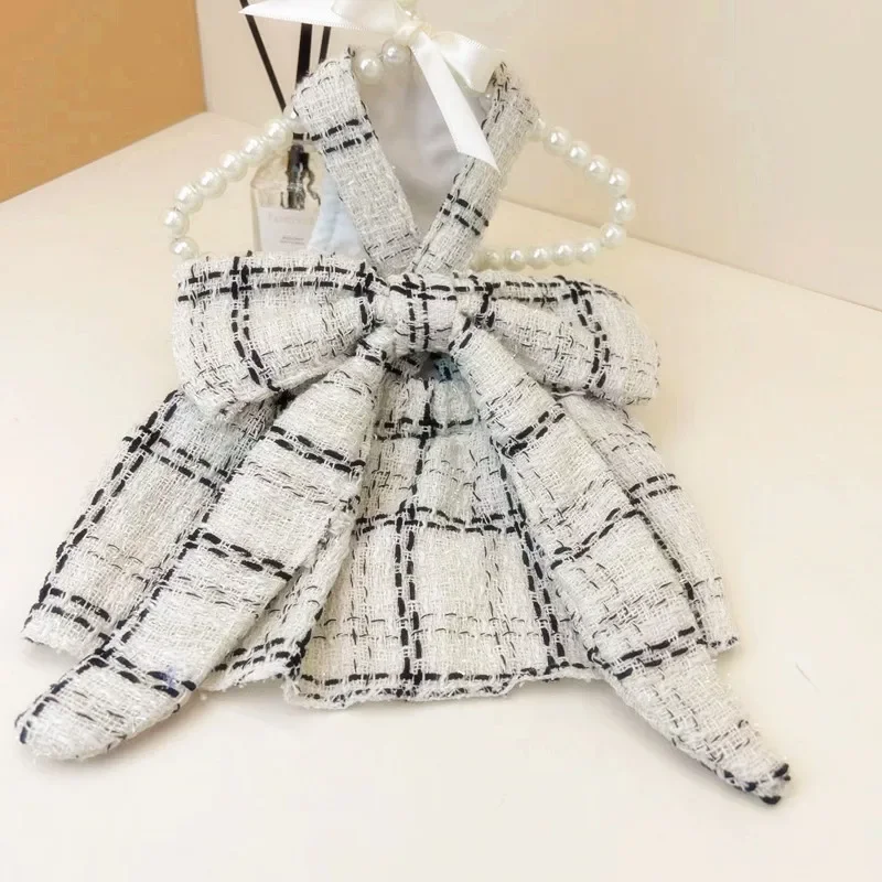 Falda con tirantes de lazo de lana tejida para perros, vestido para gatos, ropa para mascotas, vestidos para cachorros, ropa de Navidad, Otoño e Invierno - imagen 2
