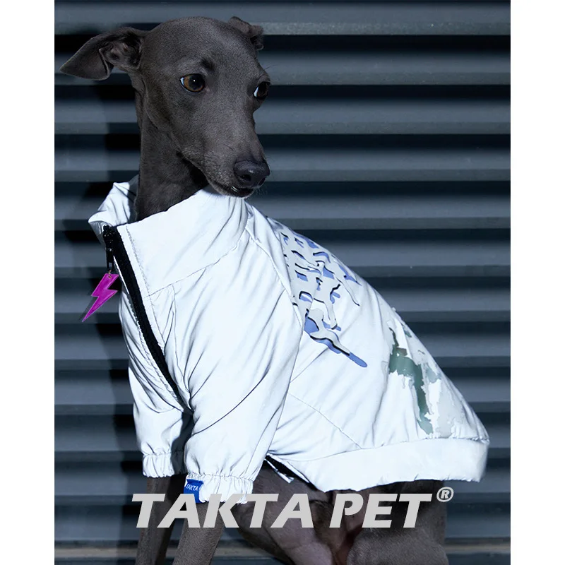 Chaqueta de moda para exteriores para Whippet, ropa de invierno para perros galgo italiano, abrigo reflectante para perros, ropa para perros galgo Doberman - imagen 4