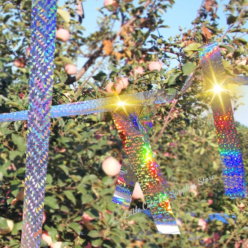 Cinta para asustar pájaros, cinta antiaves, cinta reflectante de doble cara para asustar a los pájaros, zorro, palomas, cintas repelentes - imagen 4