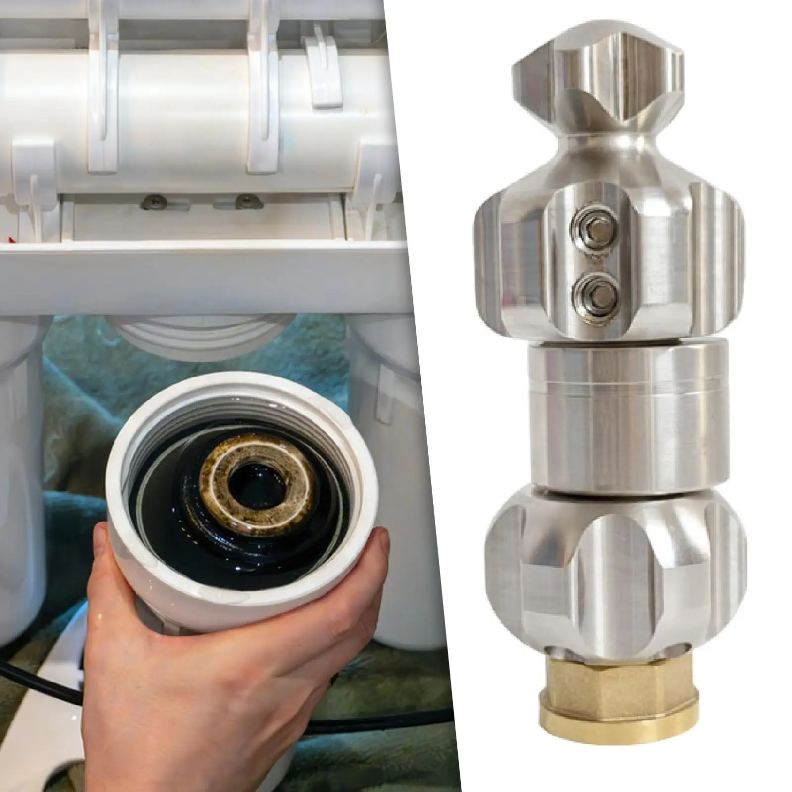 Sewer Jetter Nozzle Tool Compact Repair Parts Sturdy for Pressure Washer 3/4