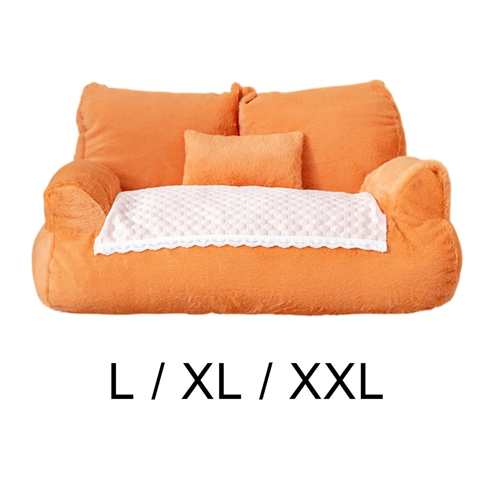 Cat Sofa Pet Lounger Velvet Nest with Pillow Non Slip Comfortable Sofa Bed Pet Couch for Kittens Puppy Indoor Cats All Breed