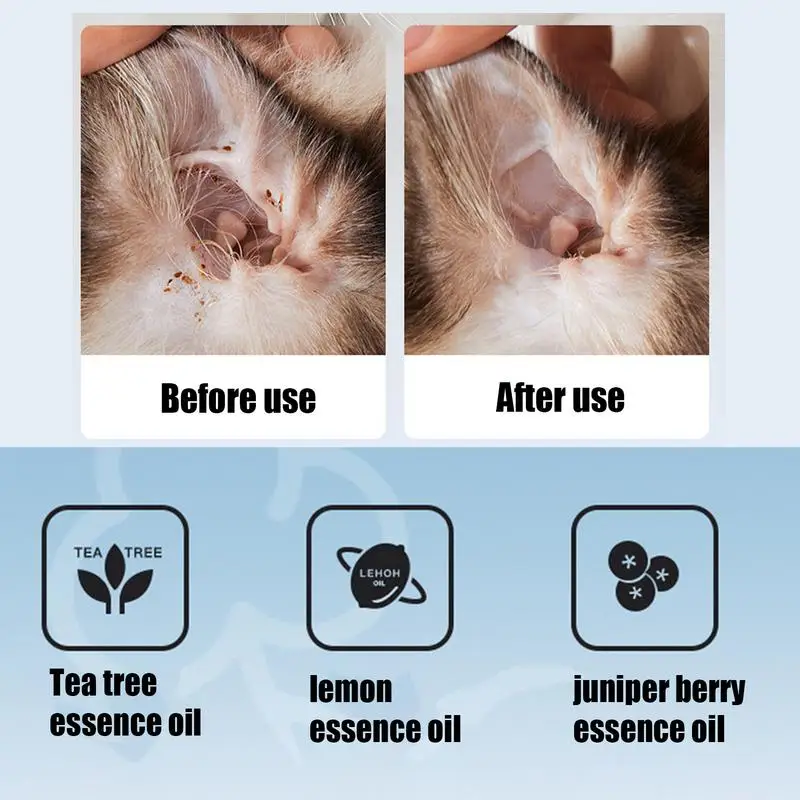 Hisopos de algodón para orejas de perro y gato, limpiador 2 en 1, multiusos, 50 piezas, líquido portátil para limpieza de orejas - imagen 4