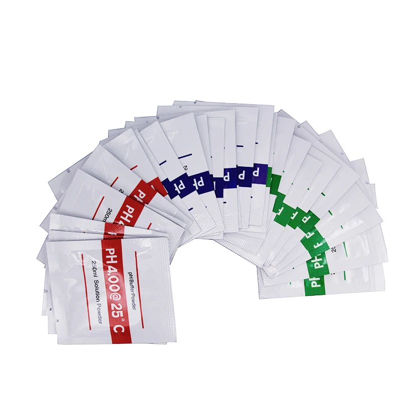 Polvo de tampón de PH pH4.00 6,86 9,18 paquete de polvo de calibración solución de 250ml solución de calibración de medida de PH en polvo para medidor de PH