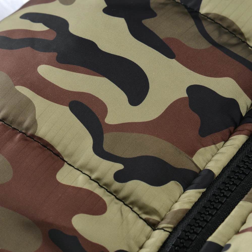 Ropa impermeable para perros grandes, abrigo, chaqueta cálida de invierno para perros con cuello alto, estampado de camuflaje, disfraz de pastor alemán, traje para mascotas - imagen 3