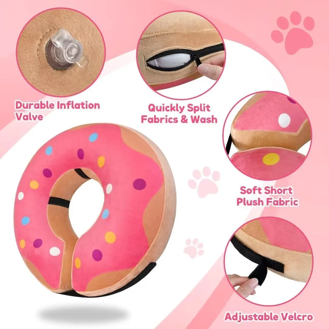 Yumuşak Şişme Köpek Tasması Elizabeth Koni Alternatifi, Küçük ve Büyük Köpekler için Ameliyat Sonrası Kurtarma Donut, Yaraları Yalamak Durdurur - imagen 5