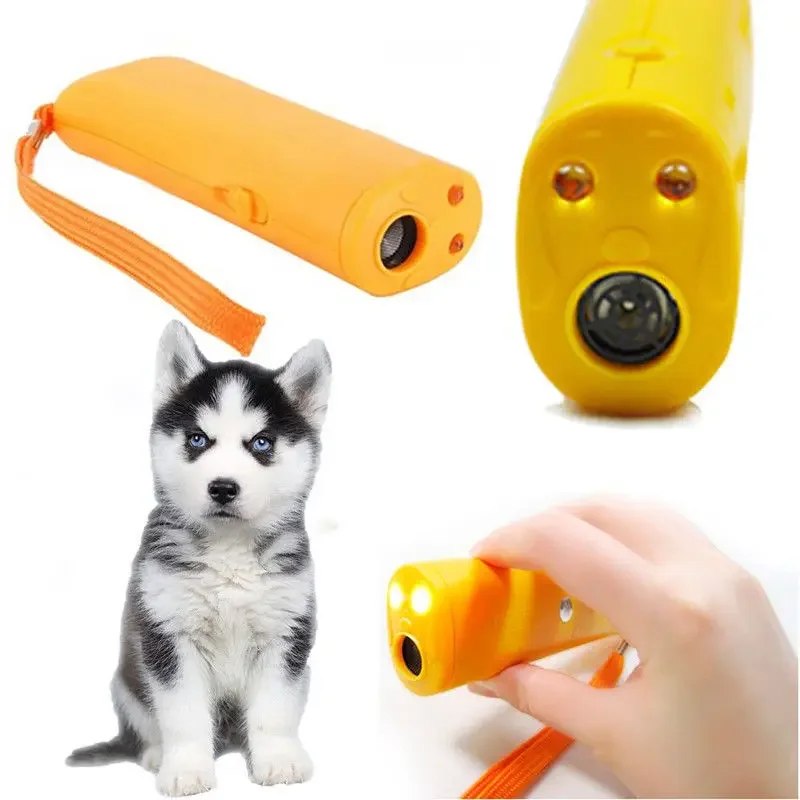 Pararrayos ultrasónico con linterna LED, dispositivo de entrenamiento para perros, dispositivo de entrenamiento para dejar de ladridos, suministros de entrenamiento para mascotas, 1 ud. - imagen 5