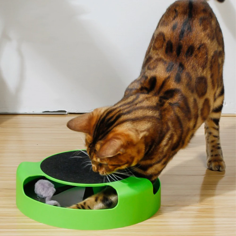 Juguetes de ratón para gatos, ratón interactivo para entrenamiento de inteligencia, divertido y giratorio, alivia la ansiedad para juegos de gatitos, juguete rascador para gatos - imagen 4