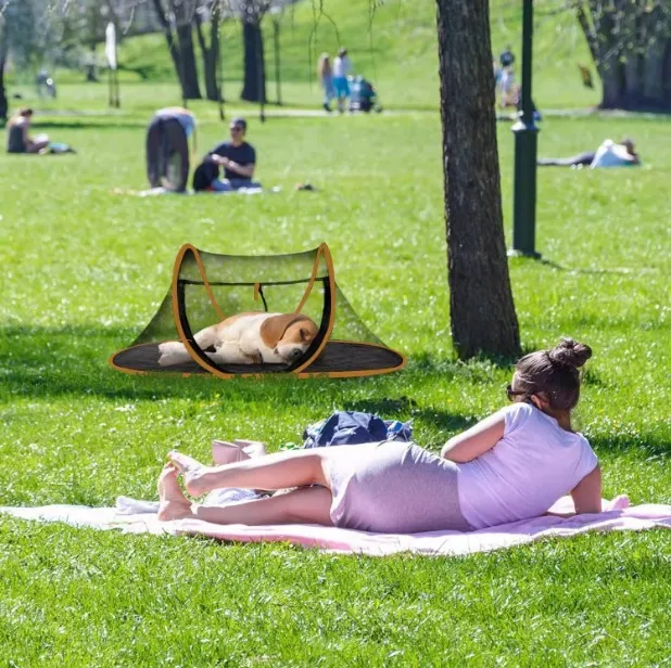 Tienda de campaña para mascotas, jaula para perros, almacenamiento plegable, tienda para perros y gatos, jaula nido para mascotas de viaje al aire libre, viene con bolsa de almacenamiento - imagen 2