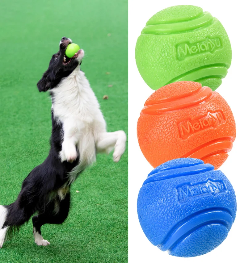Pelota para perros, juguetes para masticar, pelota sólida de goma hinchable divertida para perros pequeños y grandes, suministros de juguetes de entrenamiento para lanzar al aire libre - imagen 5
