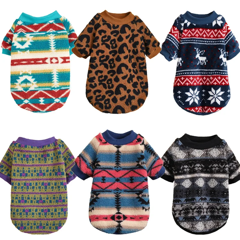 Sudadera con capucha de estilo nacional para cachorros, suéter cálido de invierno para mascotas, ropa para perros pequeños, Schnauzer, caniche, Pug, jerséis, ropa para mascotas - imagen 3