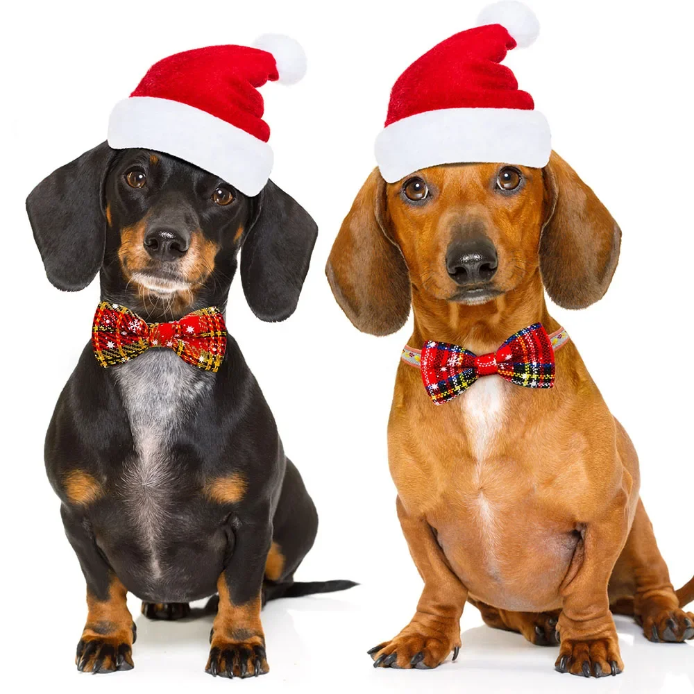 50 Uds. Lazos navideños para perros, Collar extraíble para perros pequeños, pajarita para perros, accesorios navideños para perros, suministros para mascotas, pajaritas para perros pequeños - imagen 2
