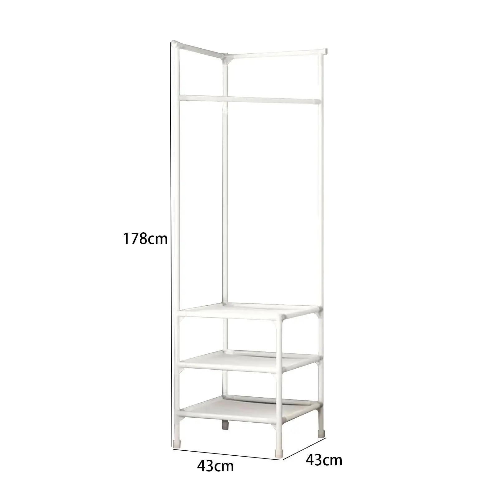 Coat Rack Space Saving Sweaters Jackets Dorm Freestanding Hanger Floor Bedroom Shelf Dressing Room Skirts Shirts Storage Shelf