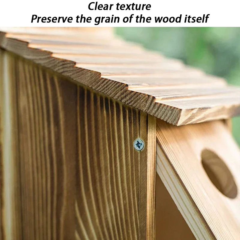 Wooden Bird House Outdoors Garden Decorative Bird Nests Tree Pine Wood Birds Cages Cheap Small Parrot Nesting Pet Supplies - imagen 4