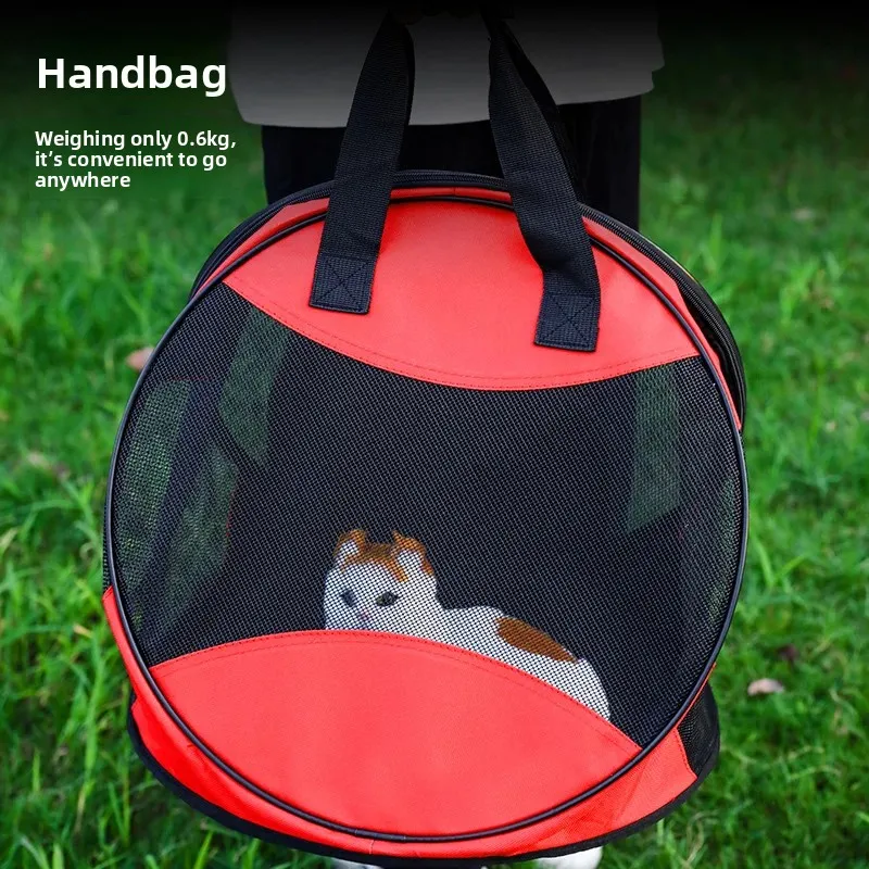 Bolso transporte triangular ligero plegable transpirable para perros y gatos - imagen 5