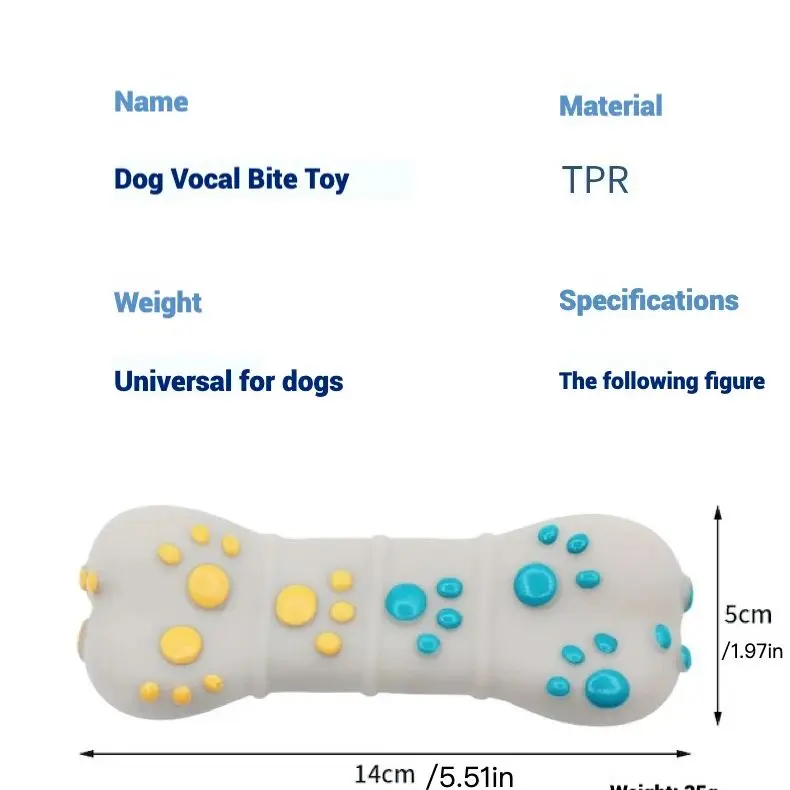 Juguete para mascotas con forma de bola de trueno, hueso, interacción Vocalizable, juguetes para cachorros, molares, suministros de accesorios para perros - imagen 3