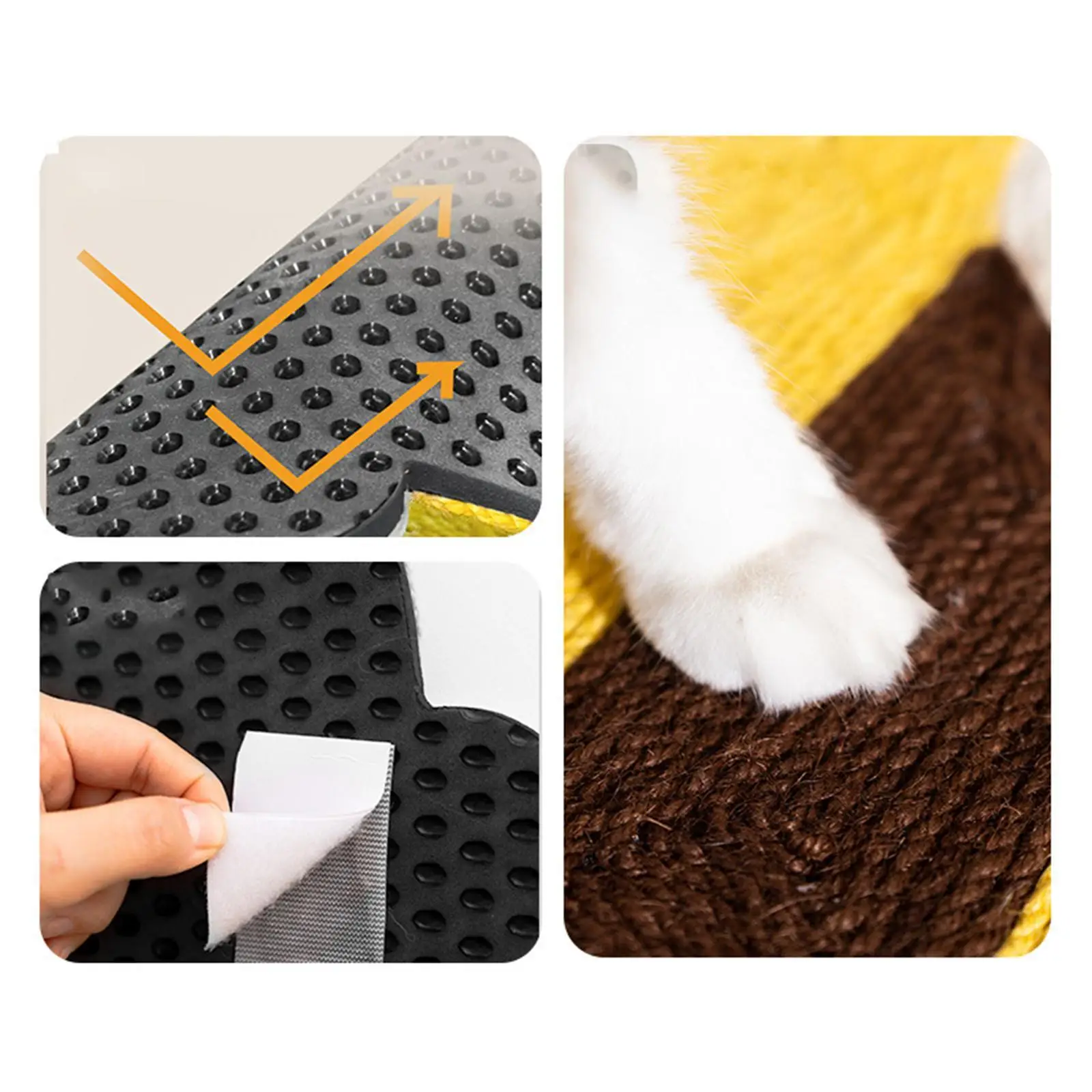 Cat Scratch Mat Cat Sleeping Pad Anti Slip Protect Sofa and Furniture Cute Wall Mounted Cat Floor Scratching Pad Rug Exercise