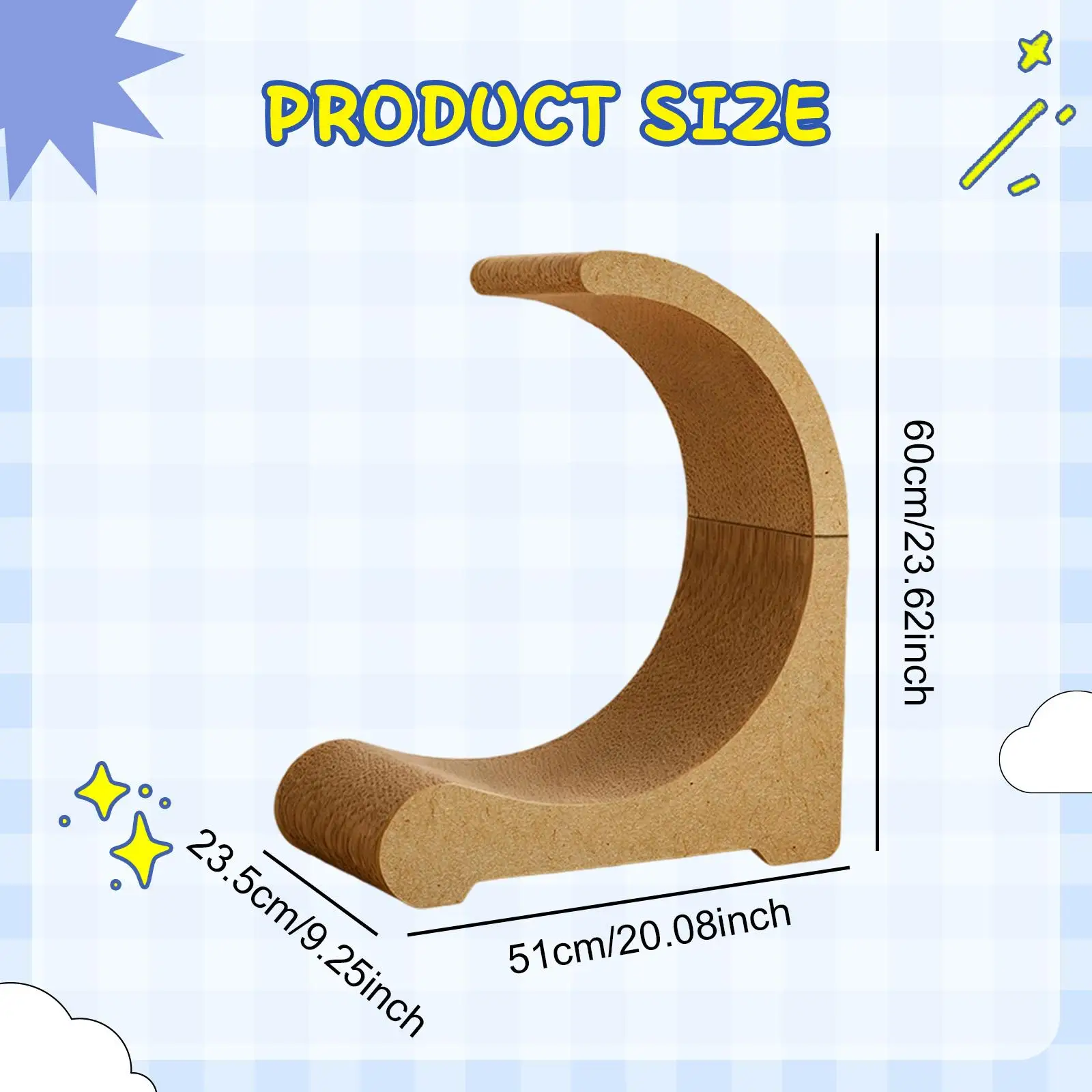 Cat Scratcher,Furniture Protector,Interactive Exercise Toy, Scratching Board Pet Supplies for Playing Kitten Grinding