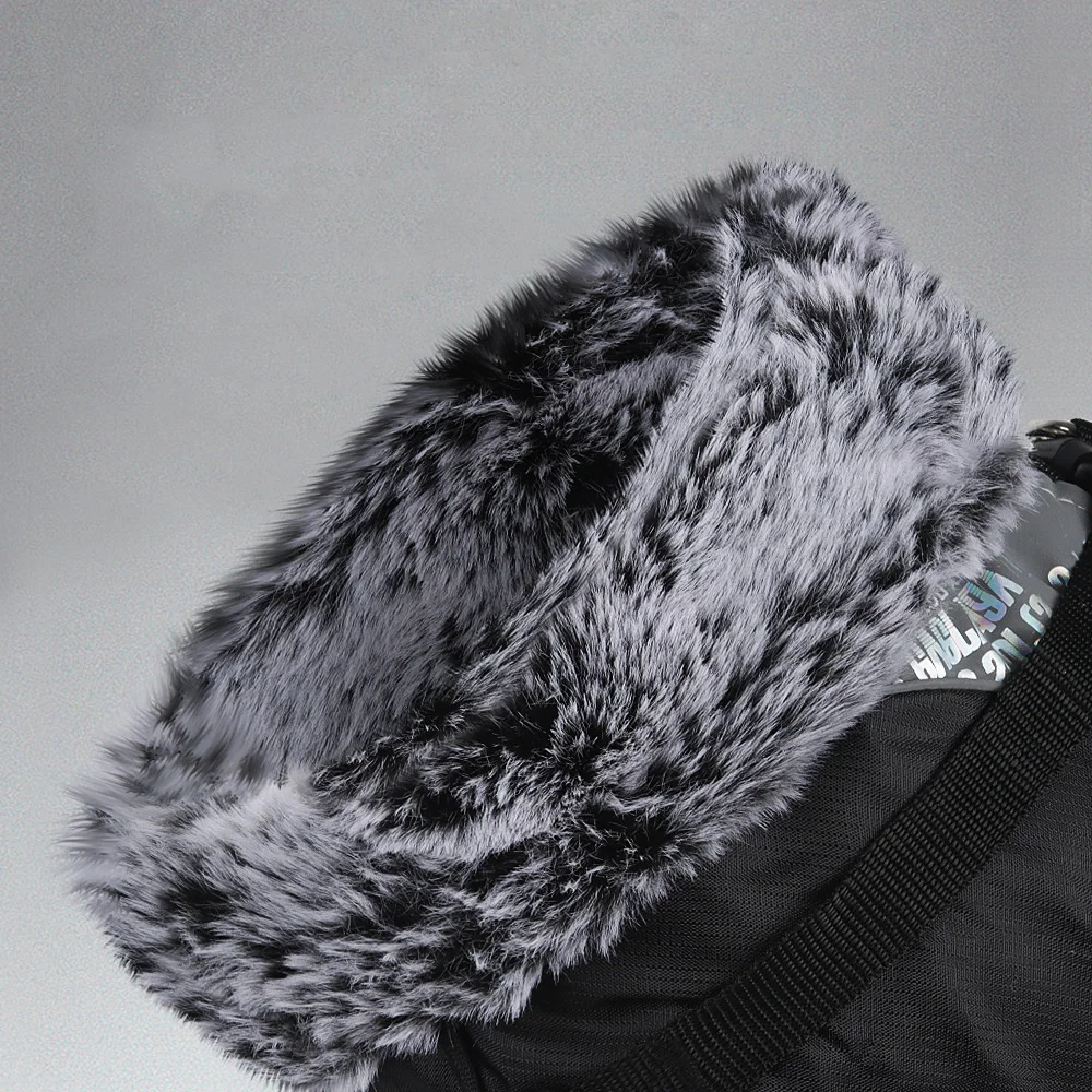 Abrigo grueso para perros grandes, chaqueta con Cuello de piel, ropa cálida de invierno para mascotas para perros medianos y grandes, trajes para mascotas Greyhound Doberman - imagen 5