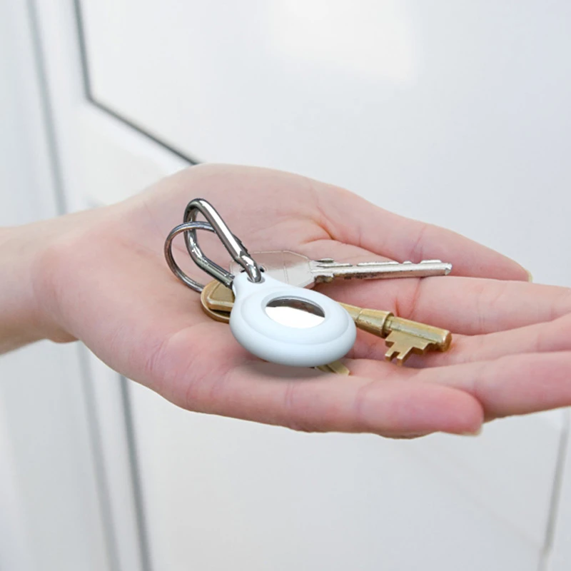 Para Airtags dispositivo de seguimiento cubierta Anti pérdida localizador de rastreador de perros Airtag llavero portátil de silicona líquida para Apple Air Tag Case - imagen 5