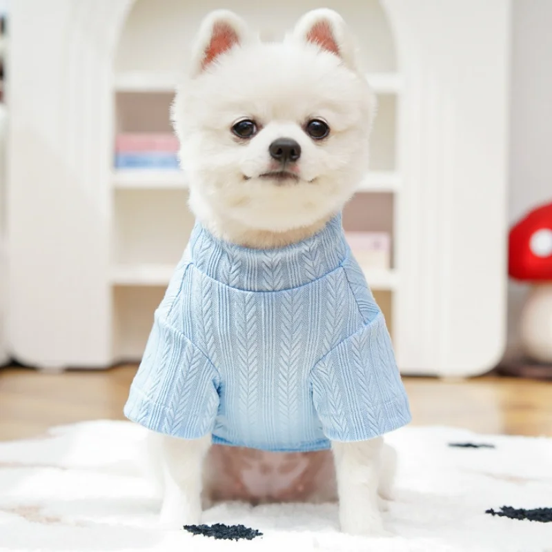 Camisa suave de otoño para perros, ropa fina a la moda para perros, sudaderas bonitas y sólidas para cachorros, jerséis para gatos, camisa de fondo para mascotas, disfraz de Chihuahua - imagen 4