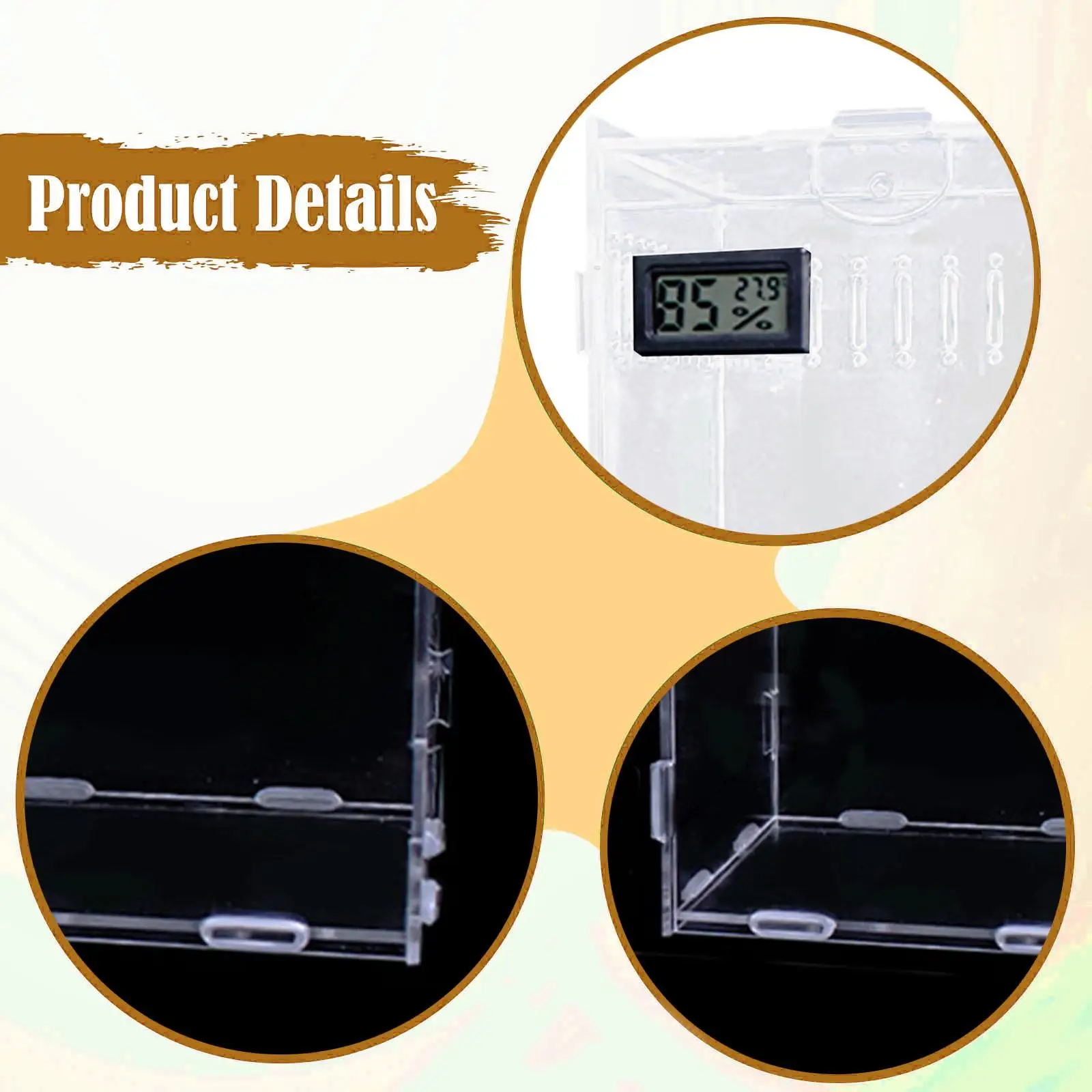 Acrylic Jumping Spider Enclosure Container Spider Tank Reptile Terrarium Tarantula Cage for Arboreal Animal Hermit Crab Beetle Acrylic Jumping Spider Enclosure Container Spider Tank Reptile Terrarium Tarantula Cage for Arboreal Animal Hermit Crab Beetle